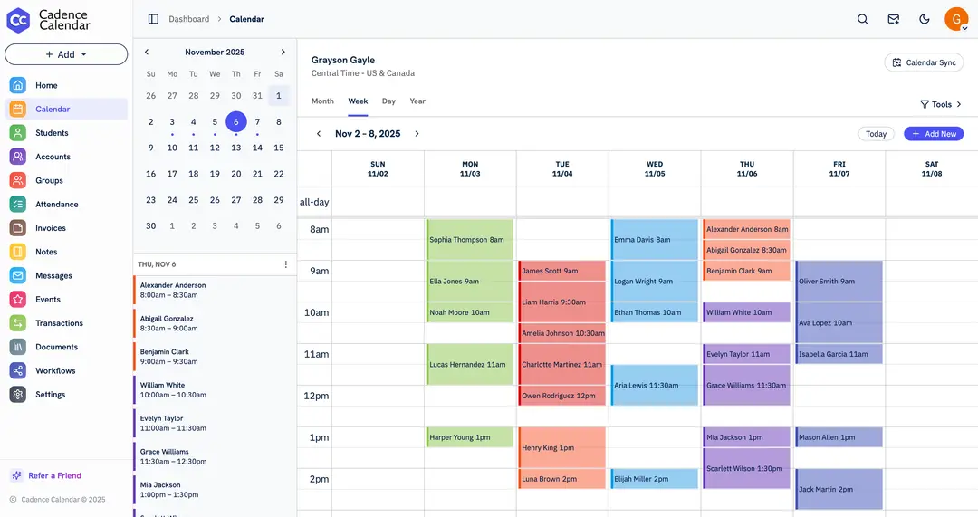 Cadence Calendar preview
